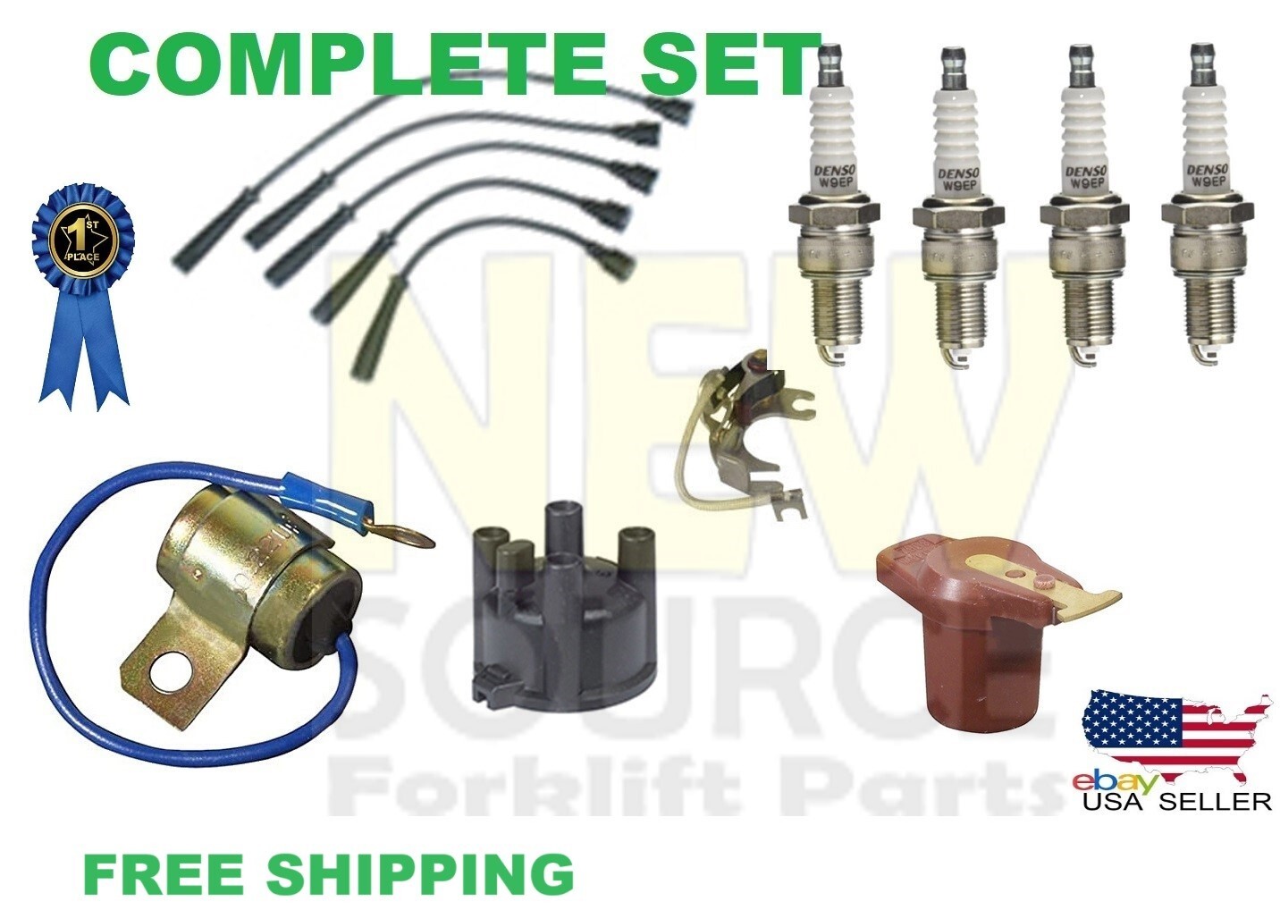 19101-76001-71 CAP  TOYOTA FORKLIFT   4P  5R  TUNE UP DENSO W9-EP + POINT + COND