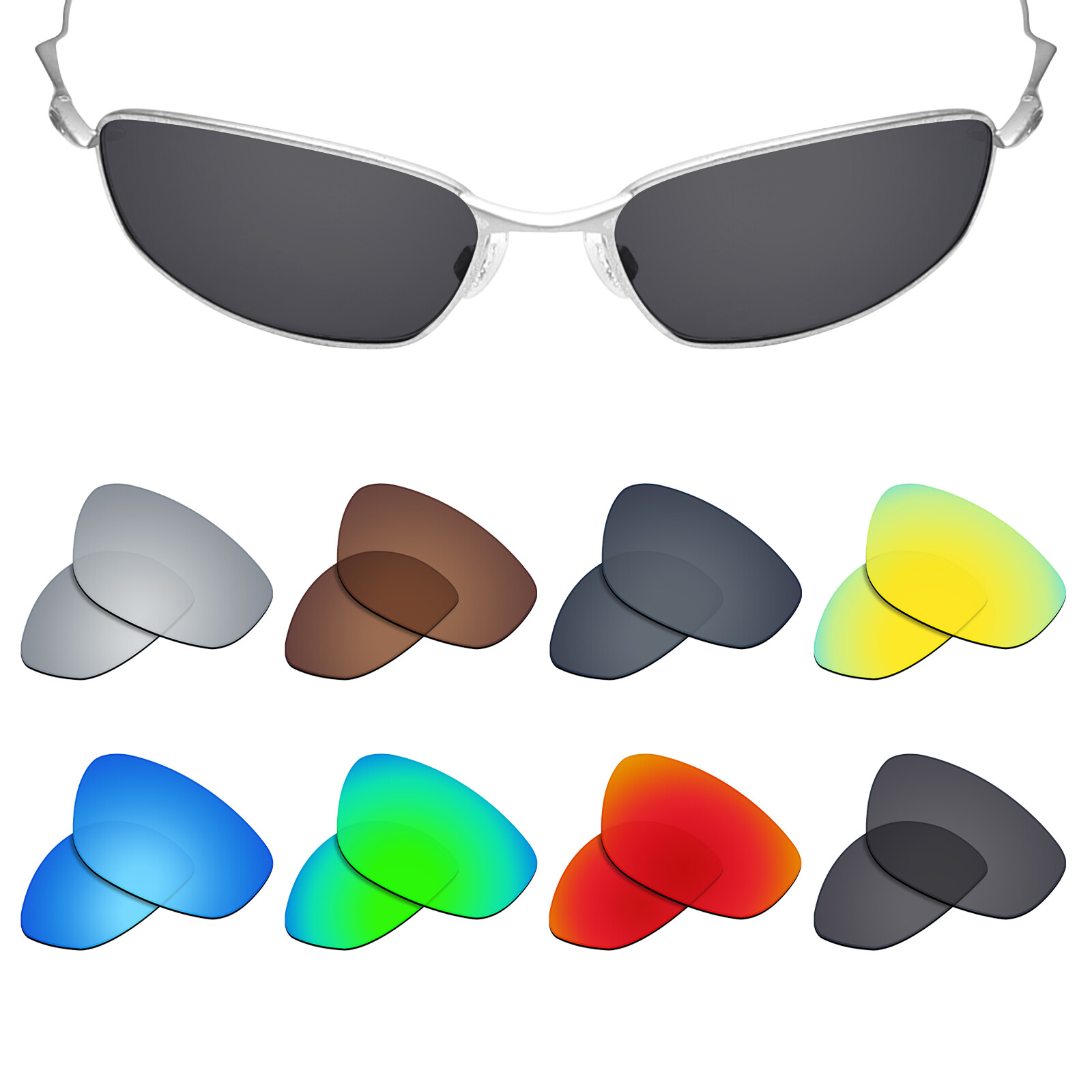 POLARIZED Replacement Lenses for-OAKLEY Whisker Sunglasses - Options
