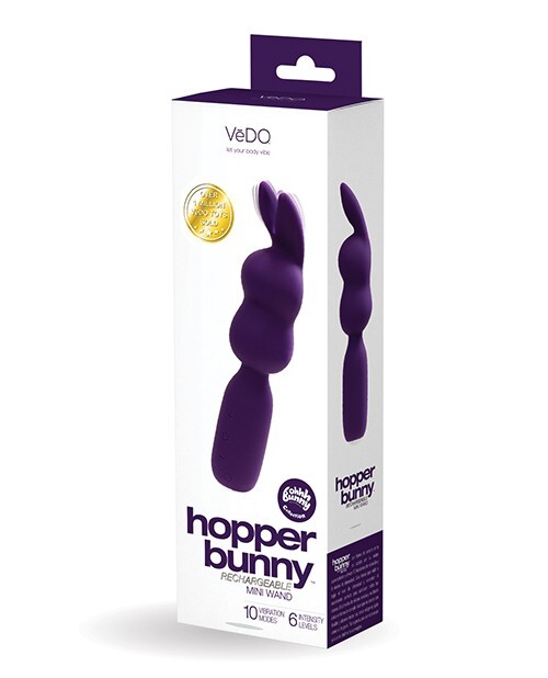 Vedo Hopper Bunny Rechargeable Mini Rabbit Vibe Deep Purple, New
