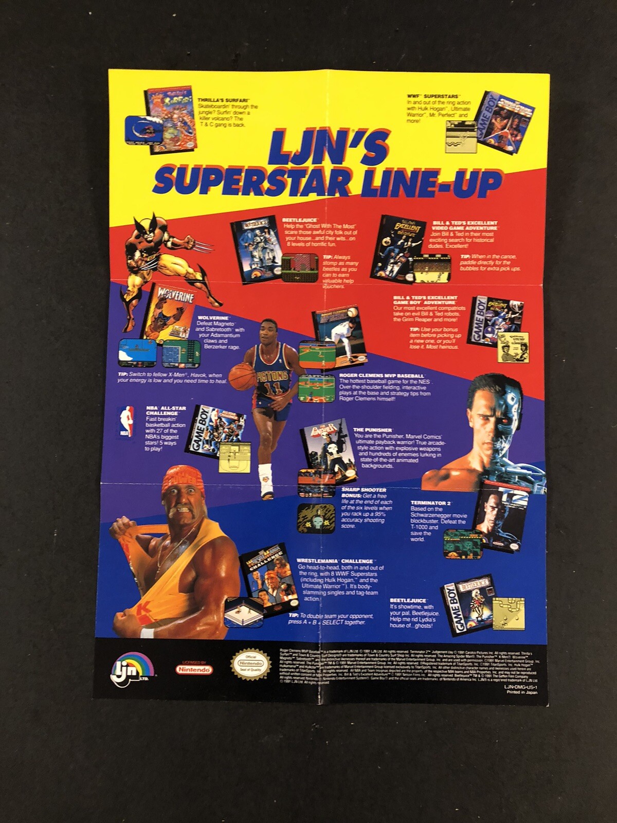 Nintendo gameboy LJN Poster insert Ljn-dmg-us-1
