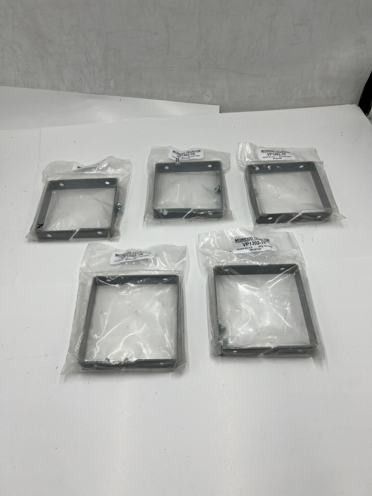 Qty 5 Moreng Telecom Cable Management Ring VP1202-1K, 77889 Gray Durable