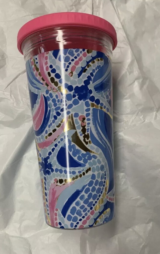 Lilly Pulitzer Tumbler in Ocean Jewels 20 oz NEW Reusable No Straw