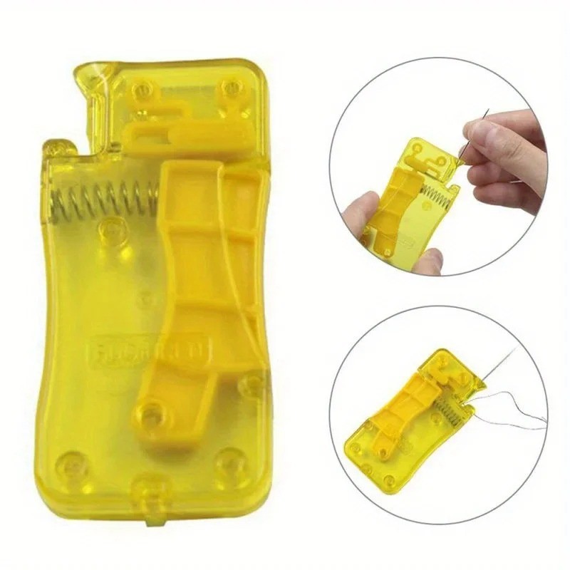 New Elderly Use Automatic Easy Sewing Needle Device Threader Thread Guide Tool