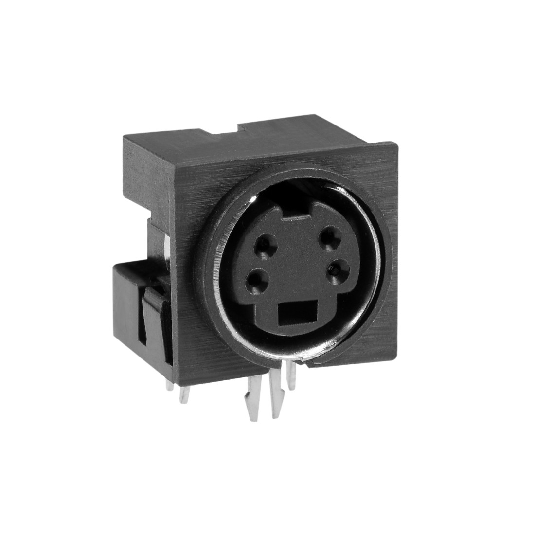S-video PCB Mount 4 Pin Din Socket Audio Video Connector Black