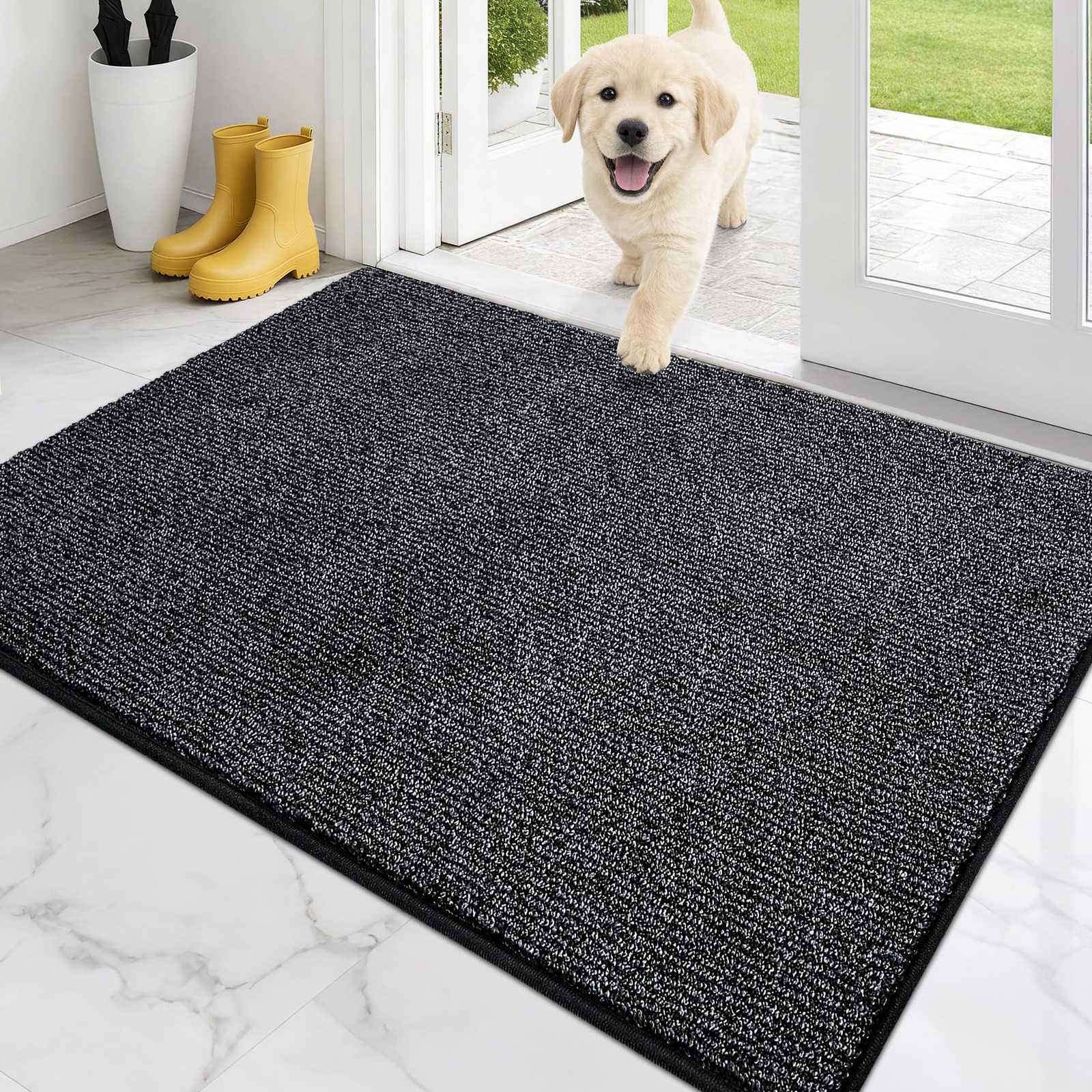 Dirt Trapping Door Mat 32" x 47", Non-Slip Machine Washable Entry Rug, Entran...