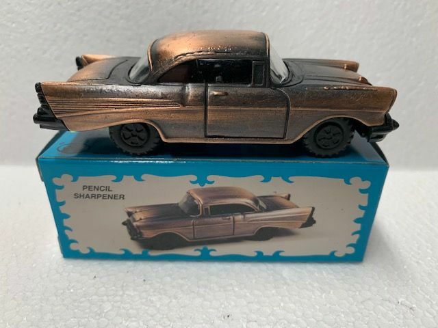 CLASSIC CAR BRONZE DIE CAST METAL COLLECTIBLE PENCIL SHARPENER NEW / BOX