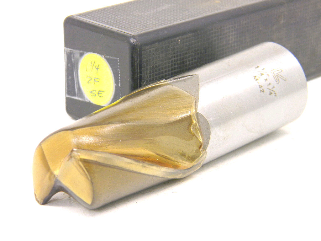 NEW SURPLUS CHINA HSS END MILL 1-1/4" 2FSE 1.250" 2-FLUTE SINGLE END