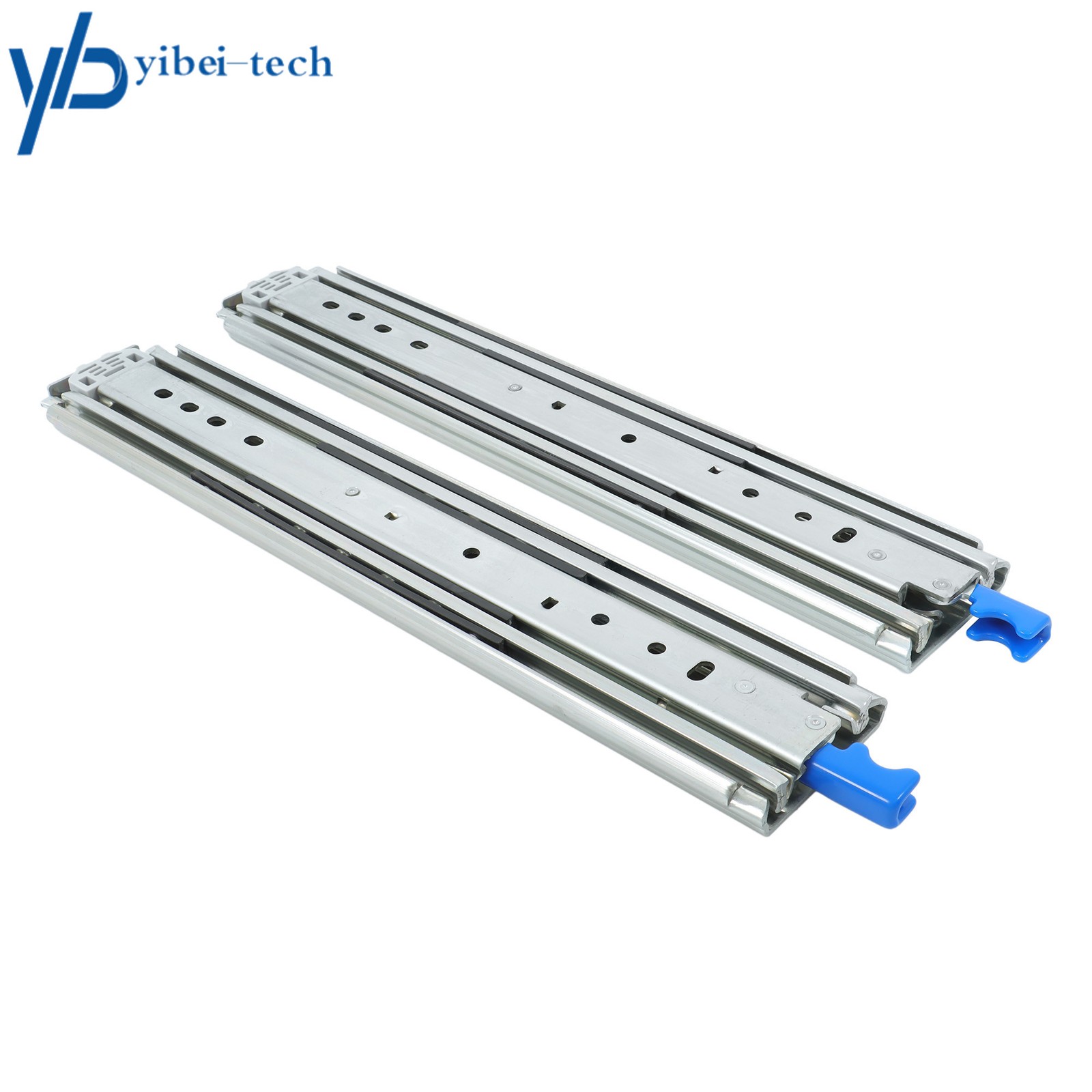 1 Pair Locking Drawer Slides 16" Full Extension & Lock 500 lb Load Capacity
