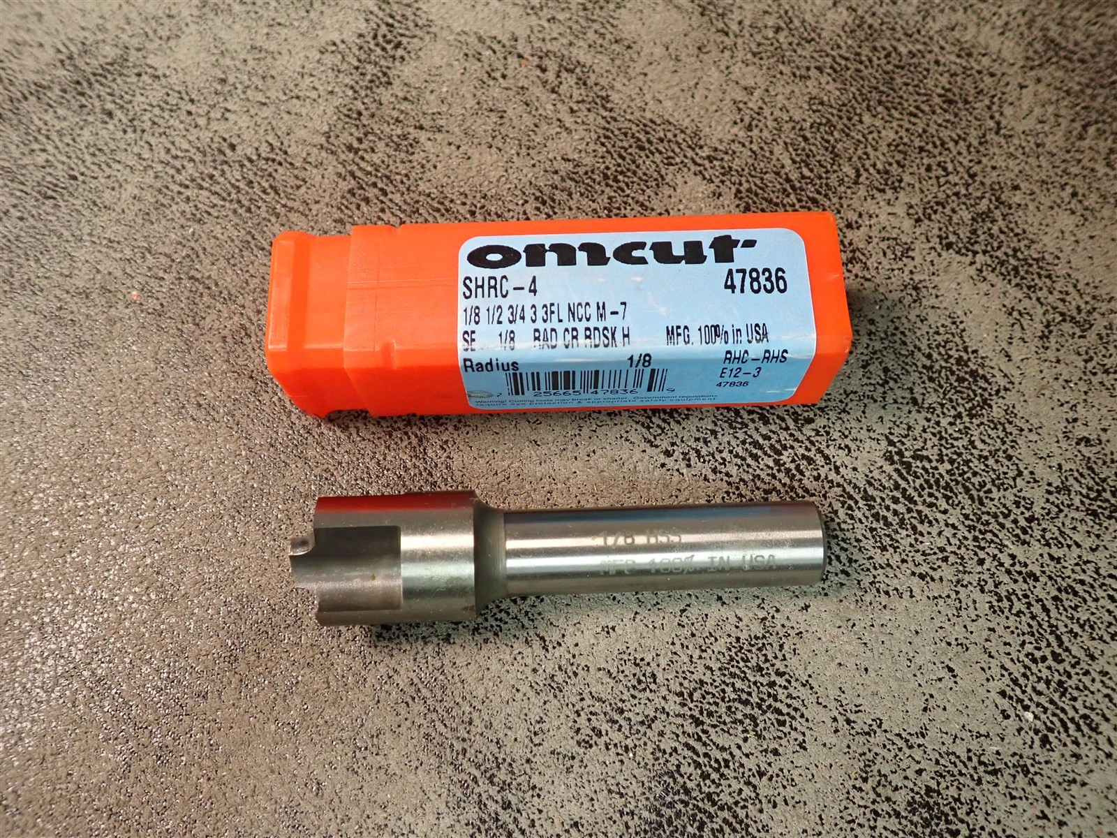 Omcut 47836 SHRC-4 1/8" x 1/2" x 3/4" x 3", 3 Flute HSS Countersink (BN474)
