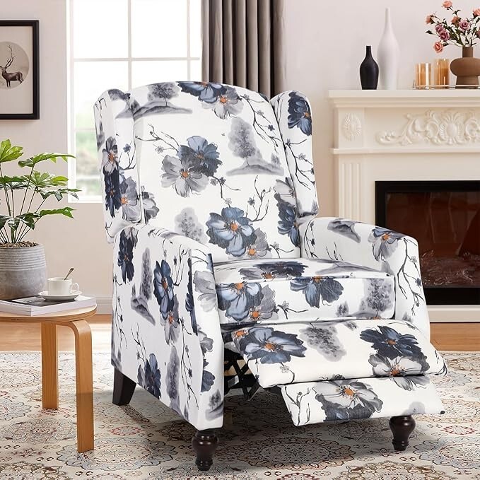 Recliner Wingback Chair - Tufted Arm Chair Recliner - Massage Recliner Chair