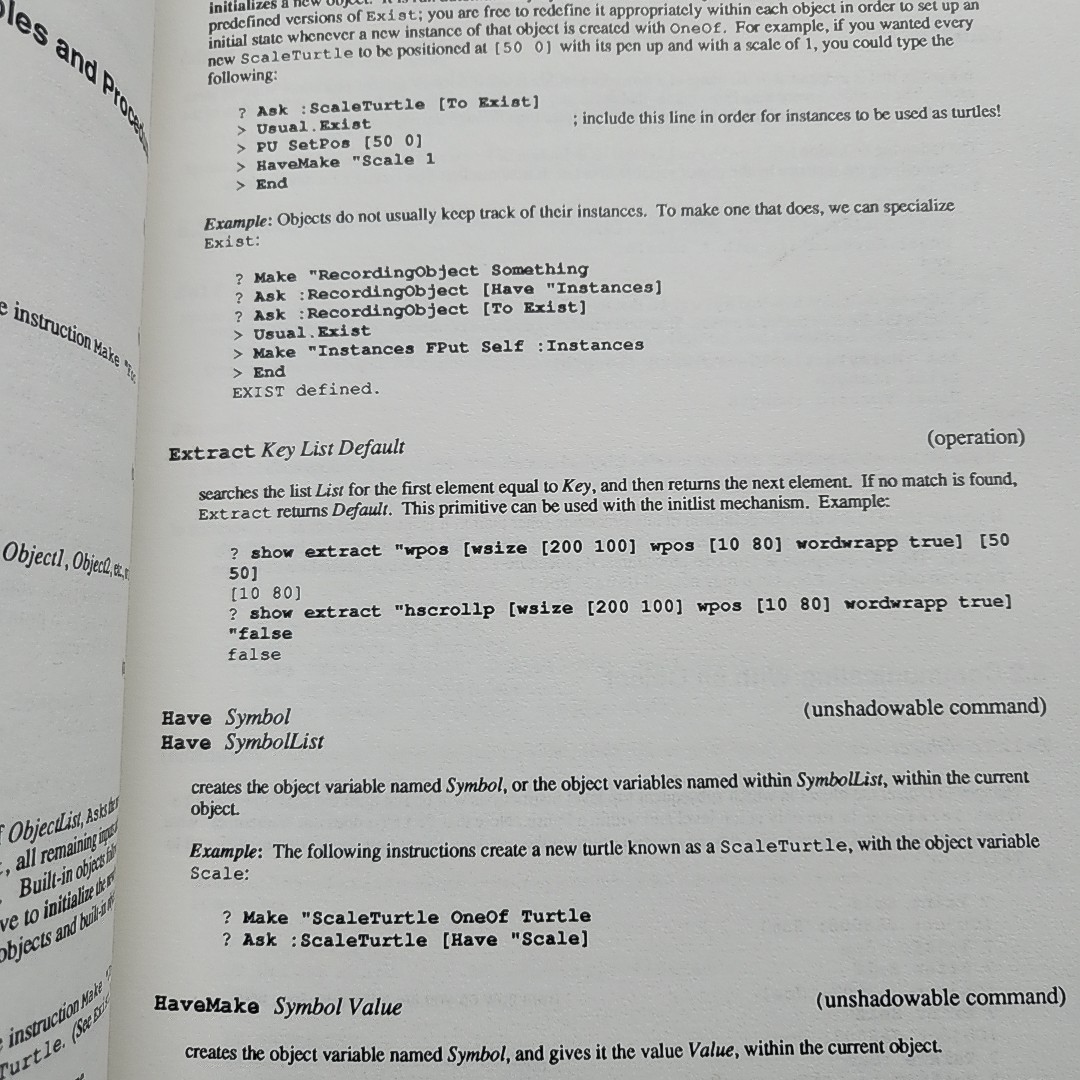 Vintage ObjectLogo Books for Apple II by Paradigm Software Manual & Supplement