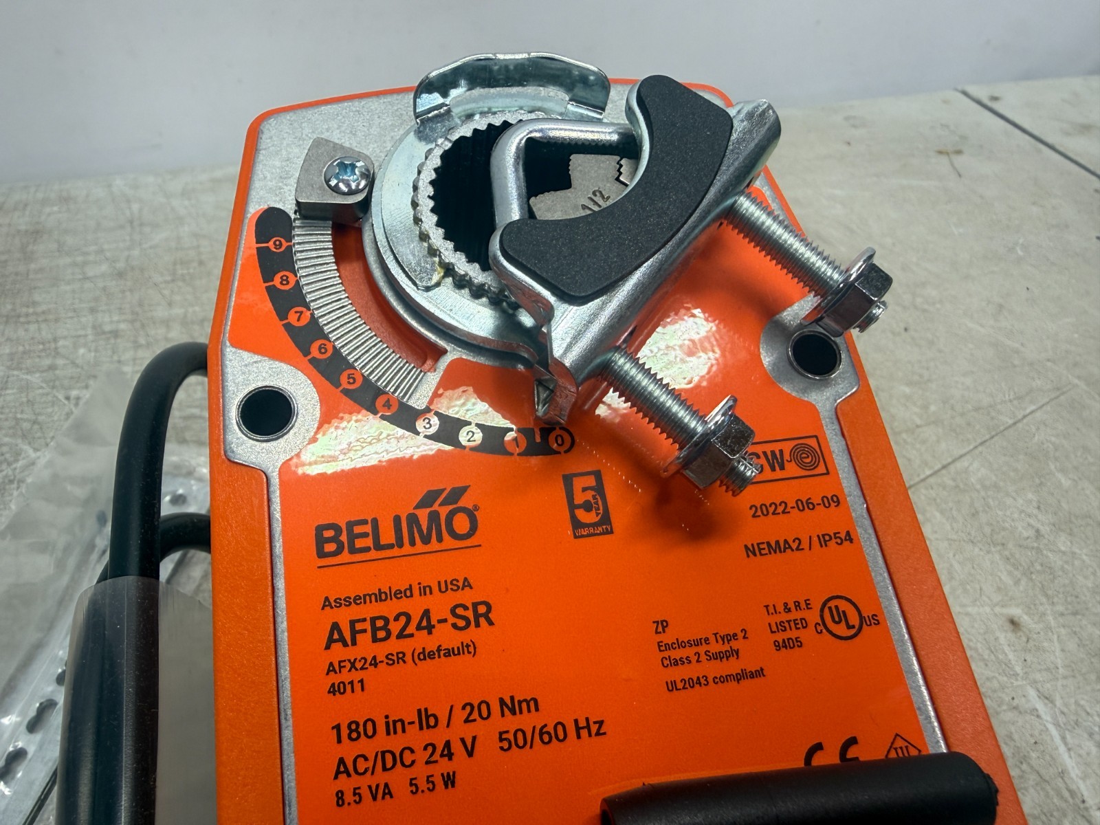 BELIMO AFB24-SR Spring Return Damper Fail-Safe Actuator 24Vac/dc 180in-lb NEW