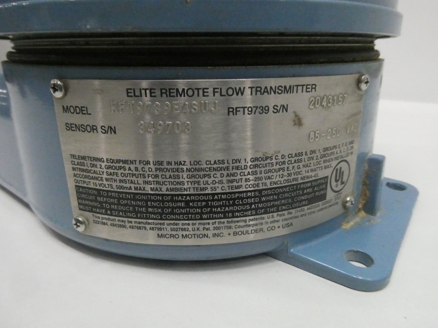 Micro Motion RFT9739E4SUJ Flow Transmitter 85-250v-ac