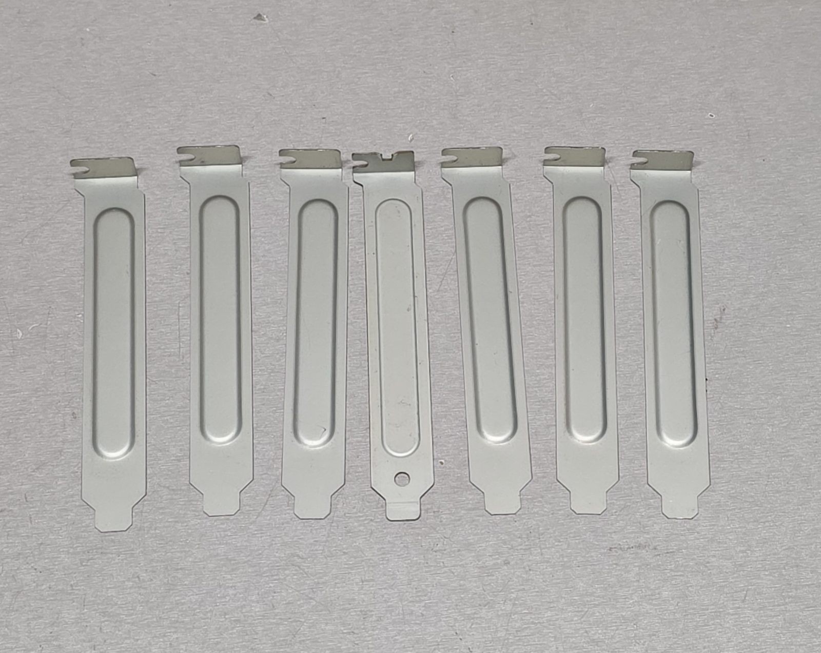Lot of 7 Low Profile PCI Expansion Slot Covers Blanks Plates Silver