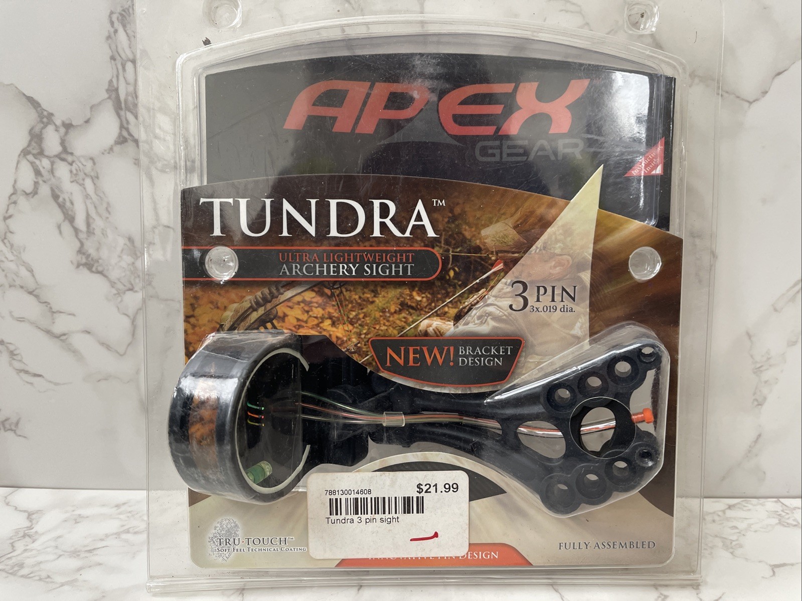Apex Gear Tundra Ultra Lightweight Archery Bow Sight 3 Pin AG1203BK New NIP