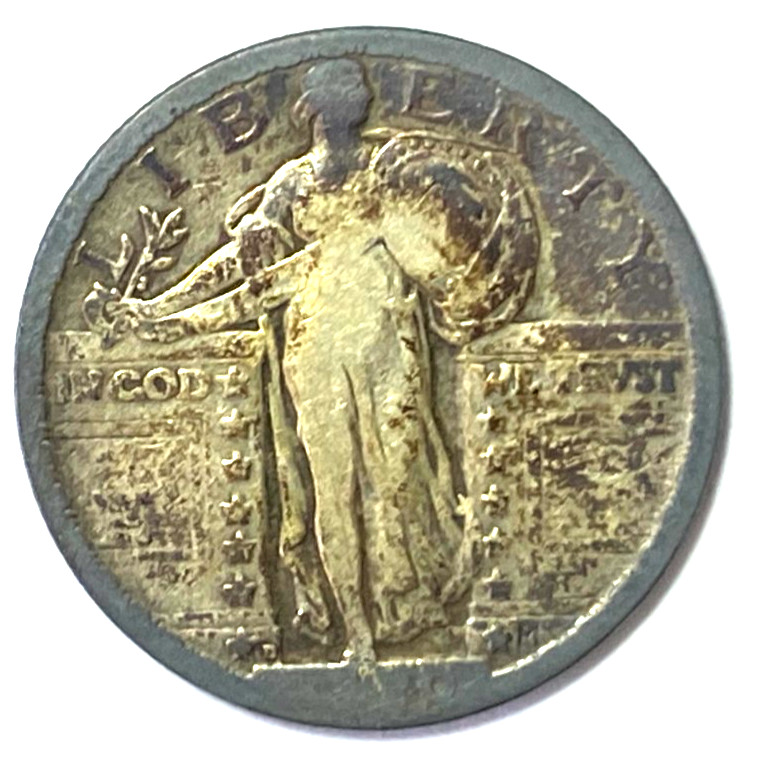 1920 D 25c Standing Liberty Silver Quarter Denver