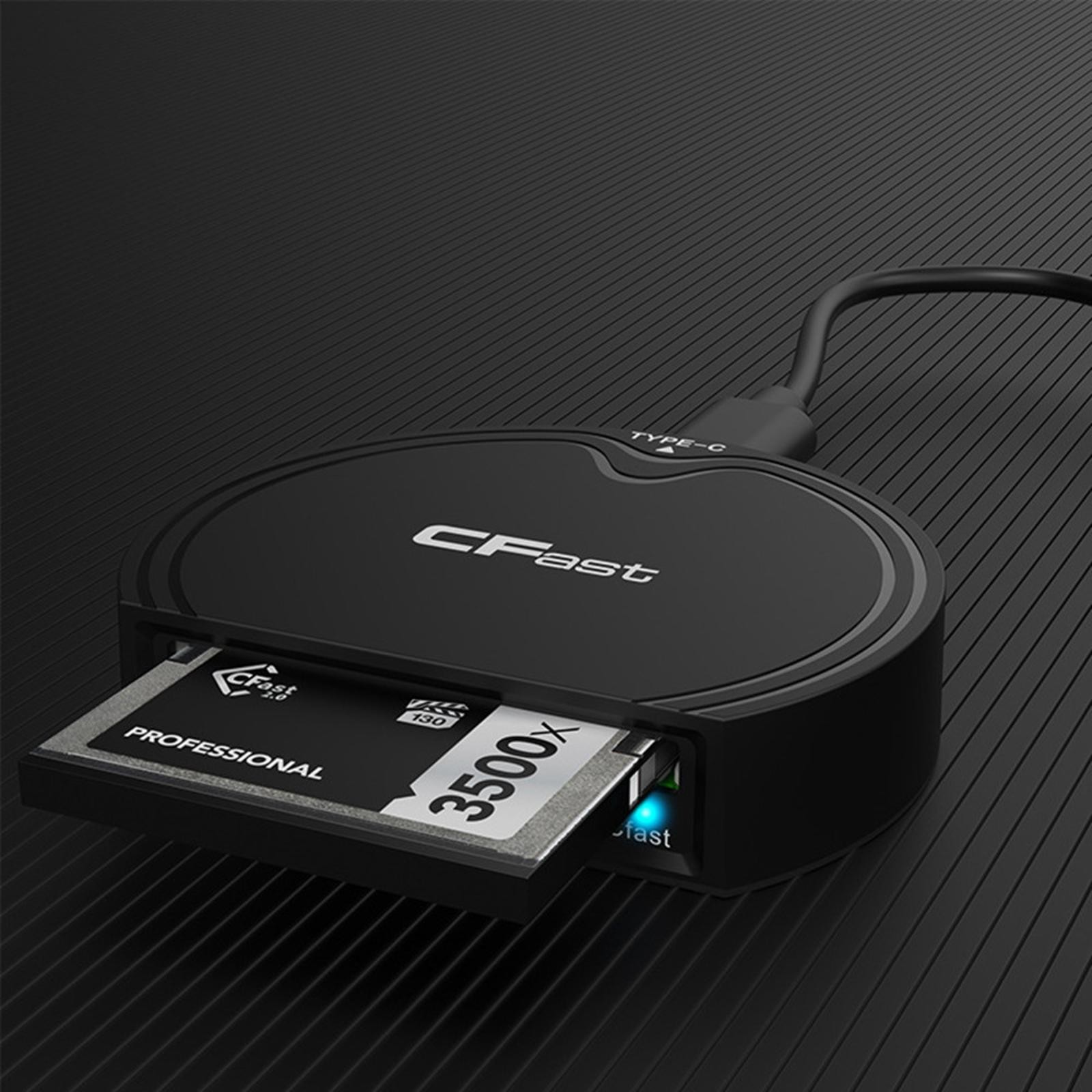 For CFast 2.0/SD Card Reader USB 3.2 GEN2 10Gbps CFast Reader W/Data Cable