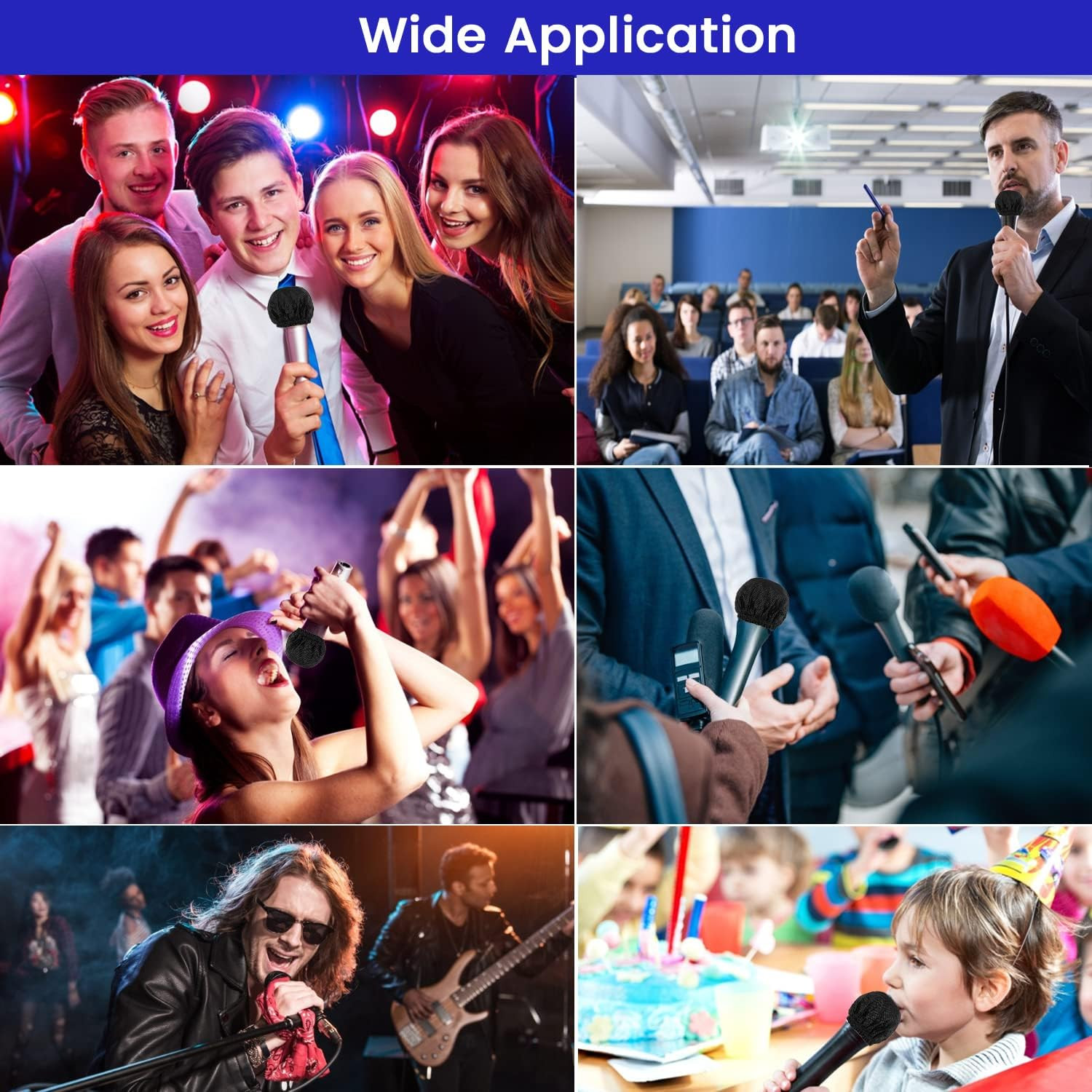 Disposable Microphone Covers 100pcs - Non-Woven, Odor-Free Windscreen