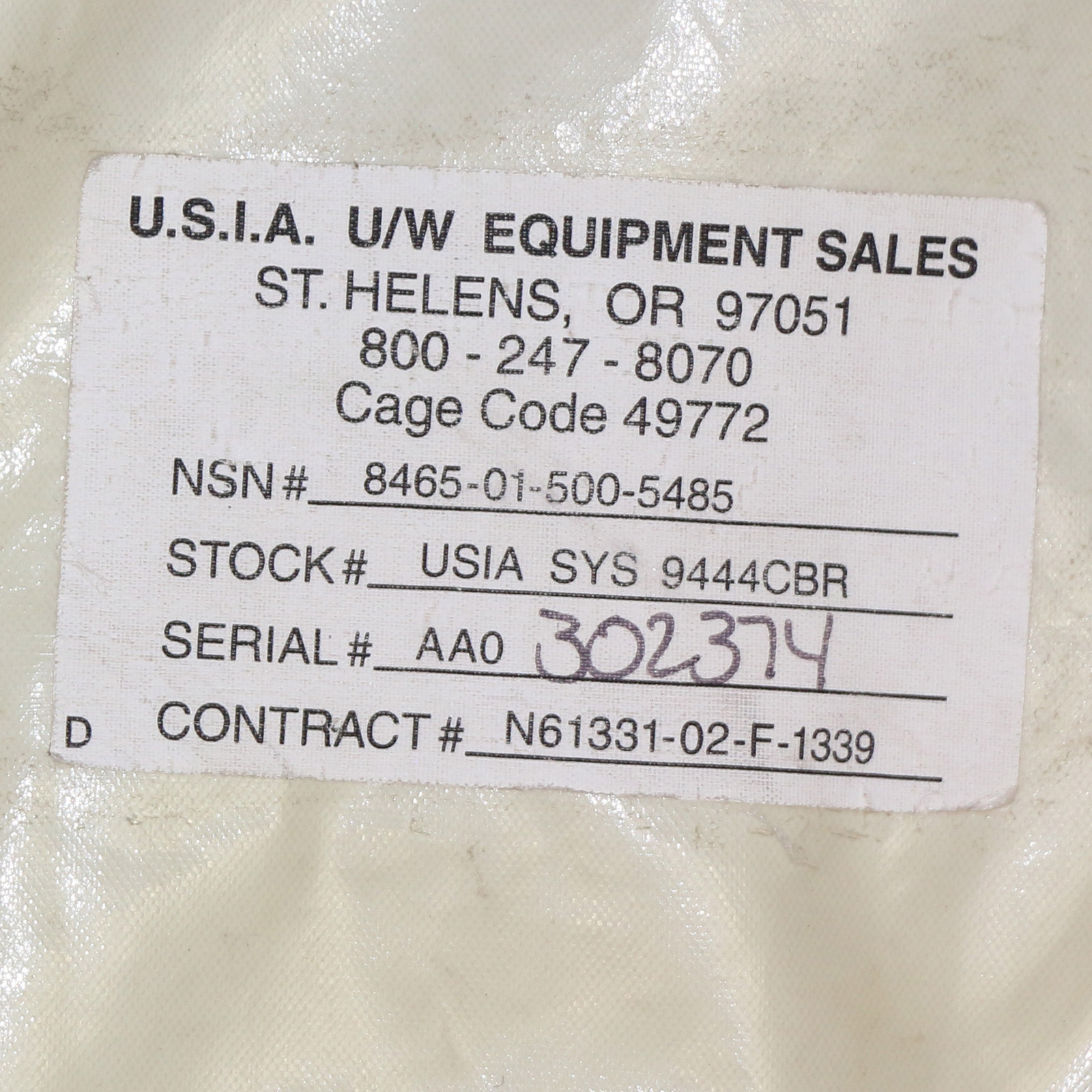 U.S. Military CBR Backpack with Waterproof main compartment First Aid Pack