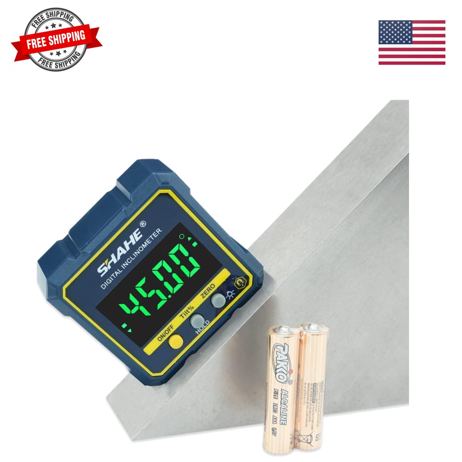 Digital Angle Gauge Magnetic Protractor Inclinometer Level Angle Finder Angle...