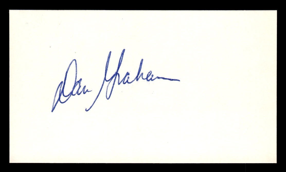 Dan Graham Twins Baseball Signed 2 x 3.5" Business Card Auto *BC42