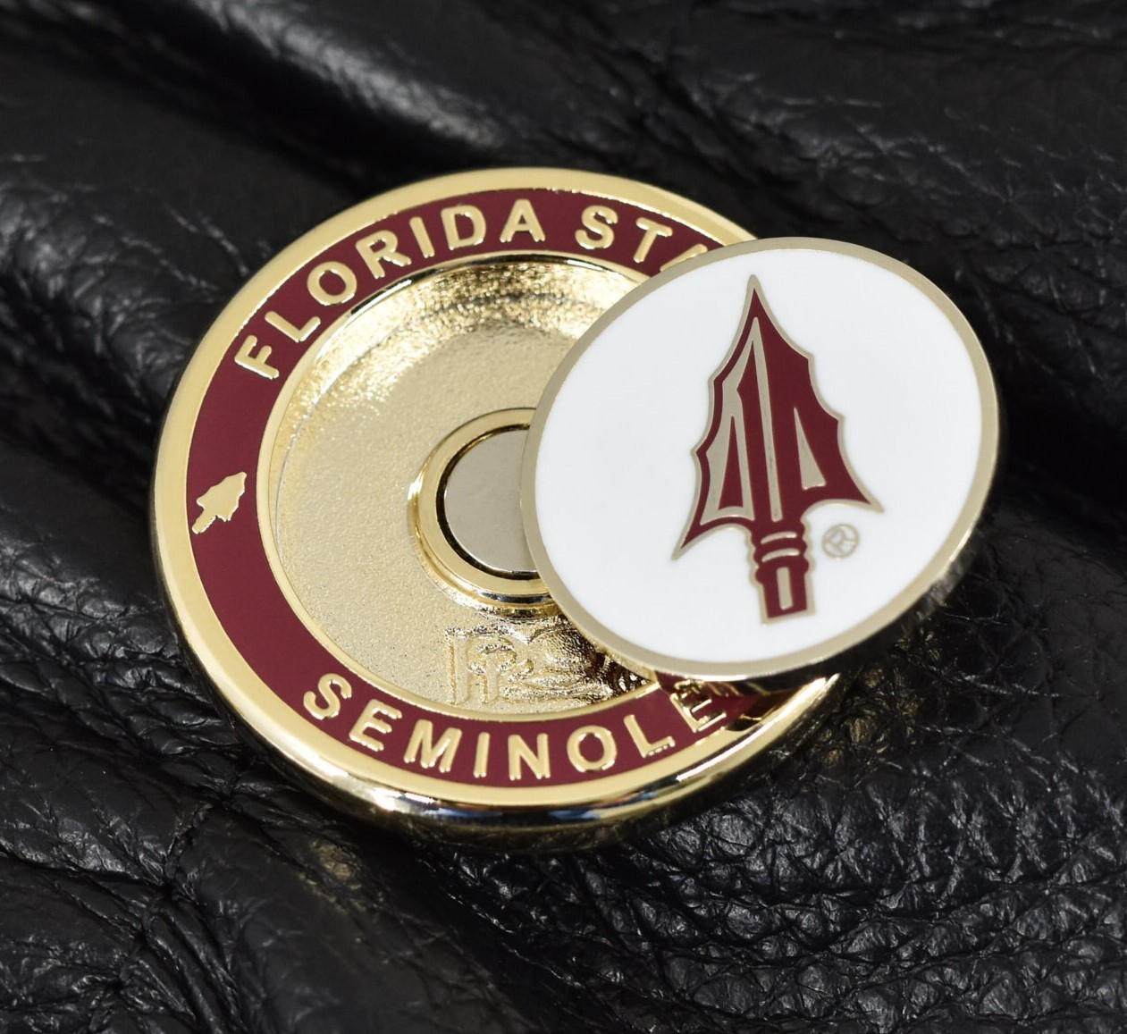 New Unbelievable FSU Florida State Seminoles Coin w removable Golf Ball Marker