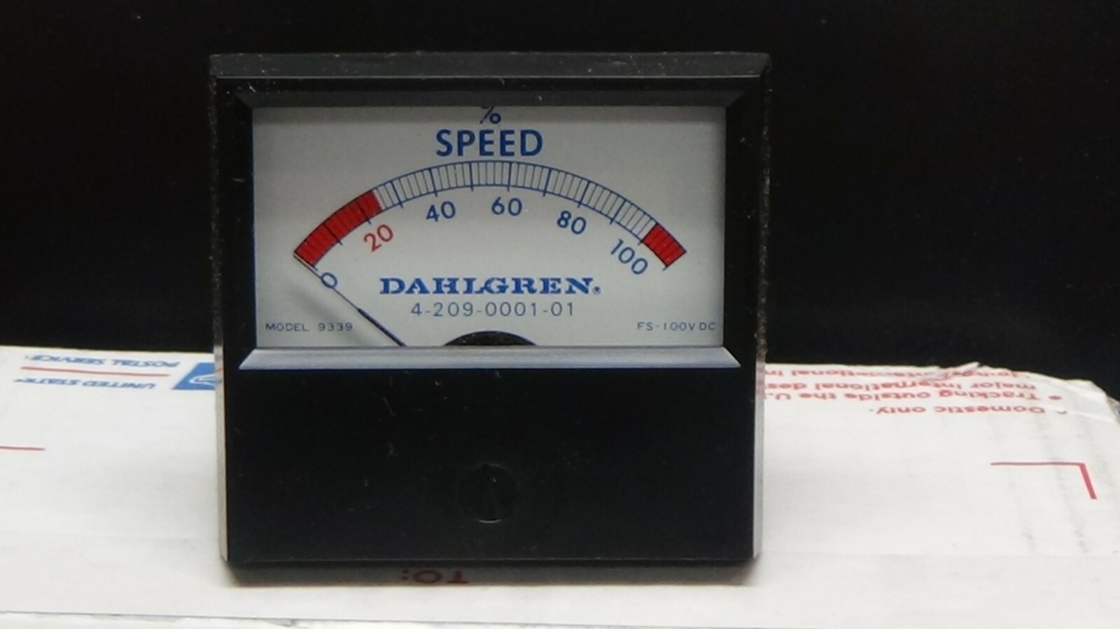 DAHLGREN Model 9339 4-209-0001-01  Speed Meter FS-100VDC NEW