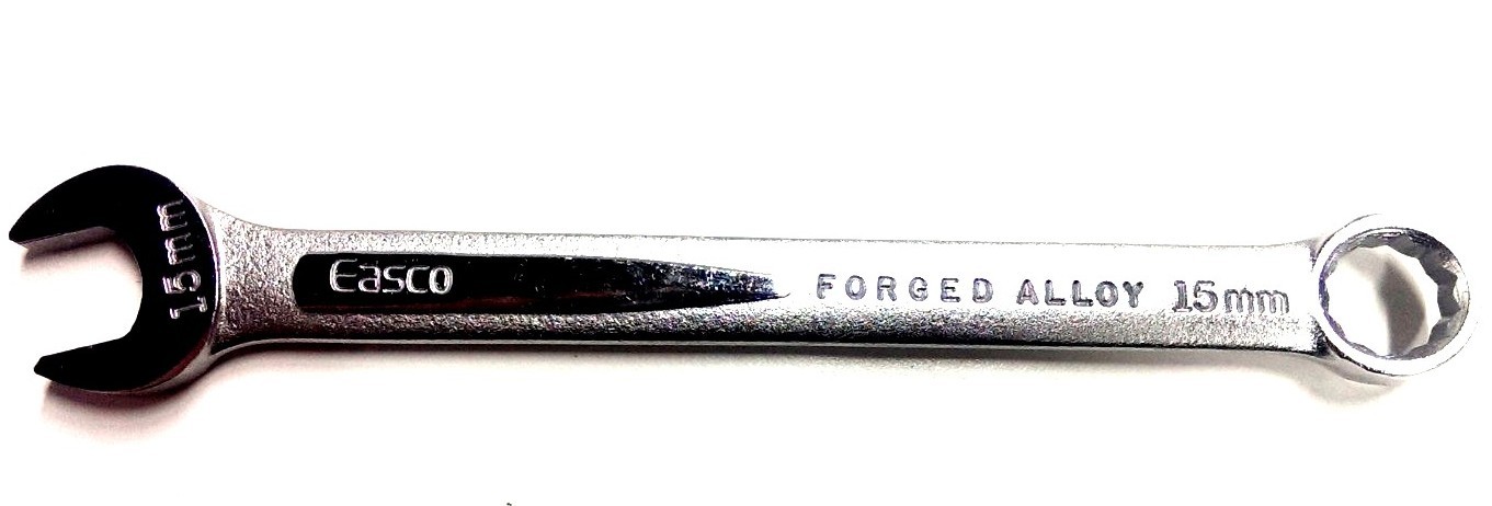 EASCO 63615 FORGED ALLOY 15mm Open-Closed End Wrench 12pt. *MADE IN THE USA*
