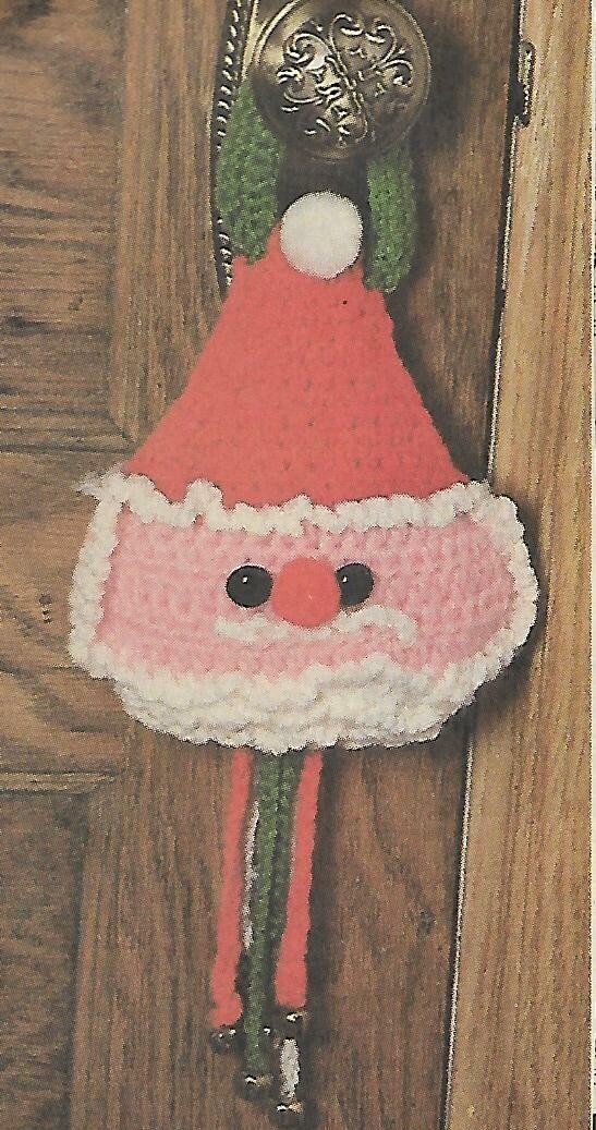 vintage, Santa Door Knob Hanger crochet PATTERN INSTRUCTIONS