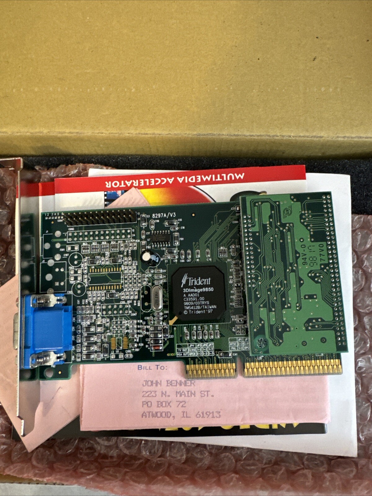 Trident 3D Image 9850 Graphics￼ Card