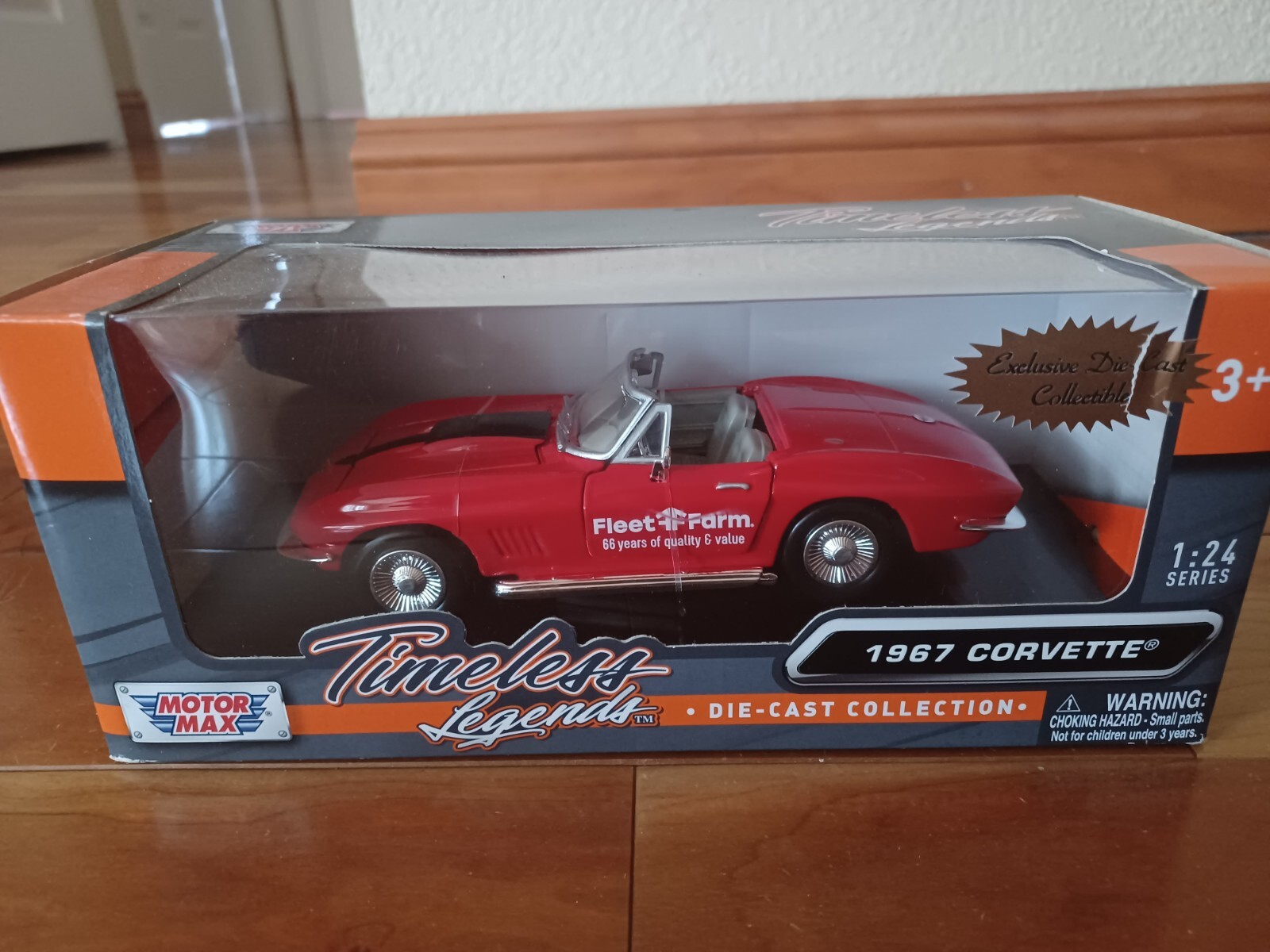 Fleet farm CHEVROLET CORVETTE 1967 RED 1:24 MOTORMAX MTM73224R