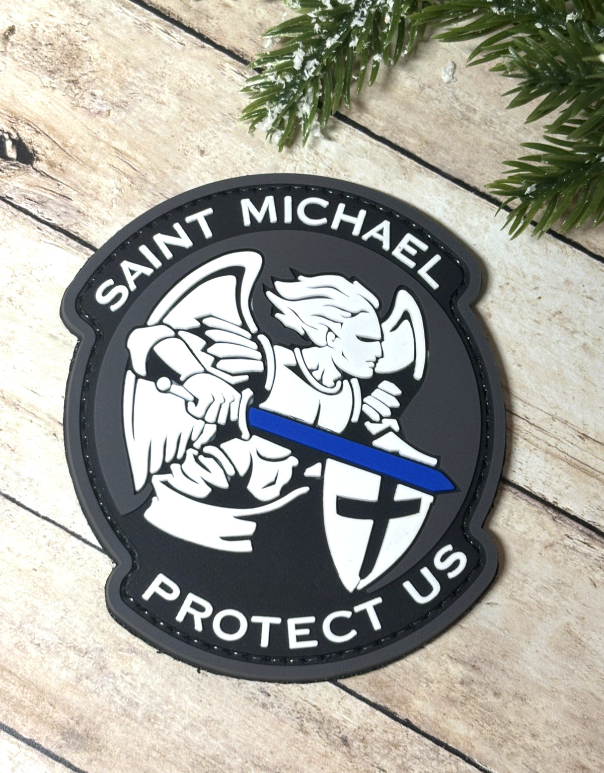 PVC Tactical Morale Patch - Saint Michael Patch - Military Gun Archangel Patch