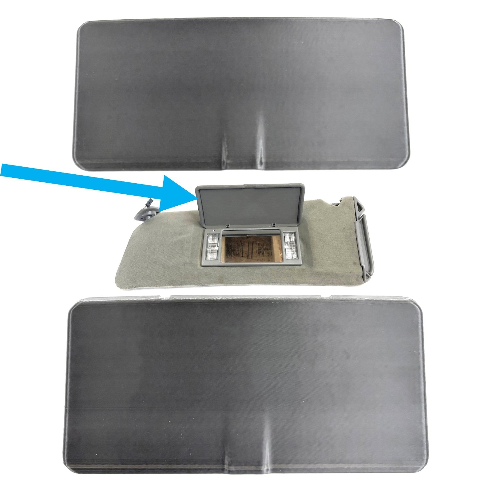 Sun Visor Repair 1995-2000 Suburban Yukon Tahoe Vanity Mirror Cover Lid Set Pair