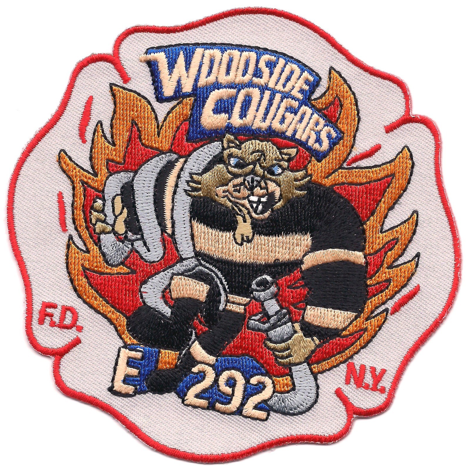New York City - FDNY Engine - 292 "Woodside Cougars", NY (4" x 4") fire patch