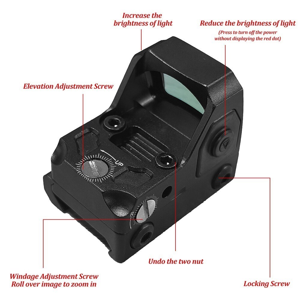 Compact Red Dot Sight Motion Awake 2 MOA Optic for RMR MOS Picatinny Pistol