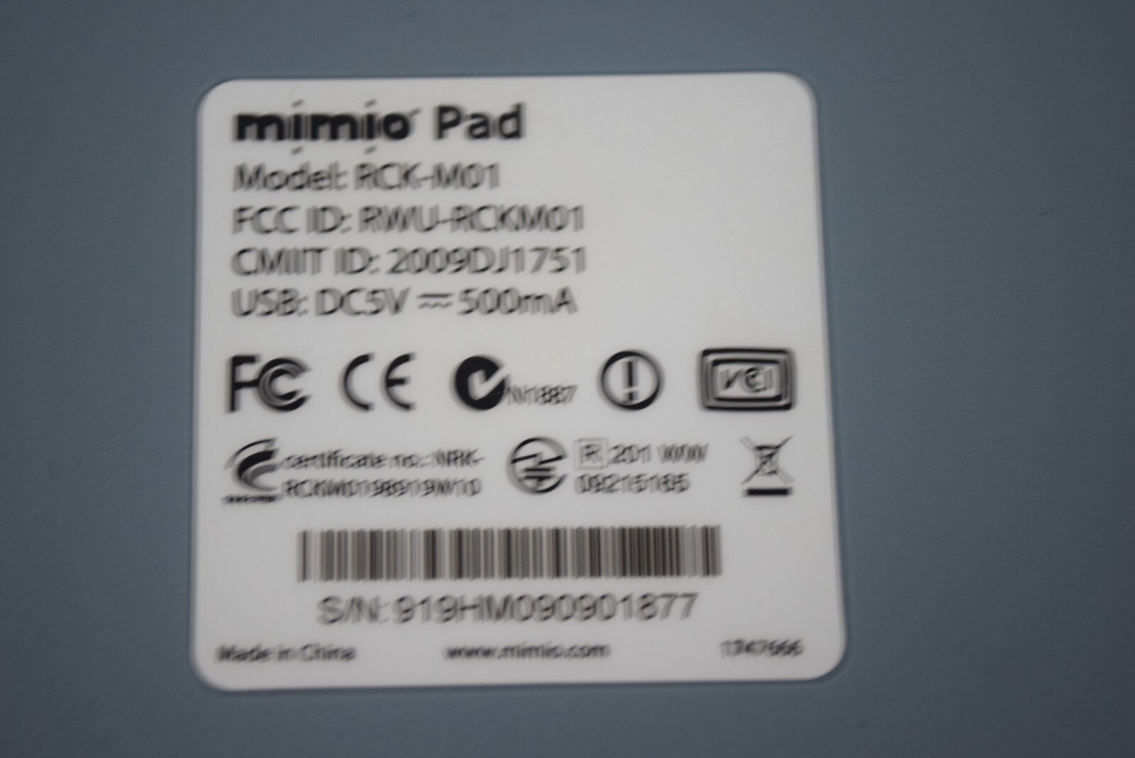 Dymo RCK-M01 Mimio Pad Wireless Interactive Graphics