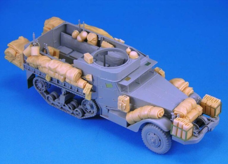 1/35 Resin Figure WWII US M3A1 Half-track Stowage Accessories (no car) Unpainted
