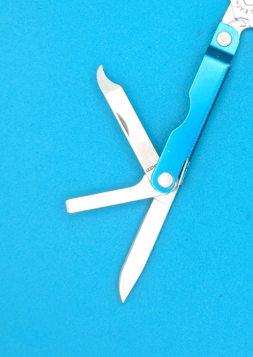 Leatherman Micra Multi-Tool, Knife, Scissors, Key Ring, Blue! *IUOE LOCAL 101*