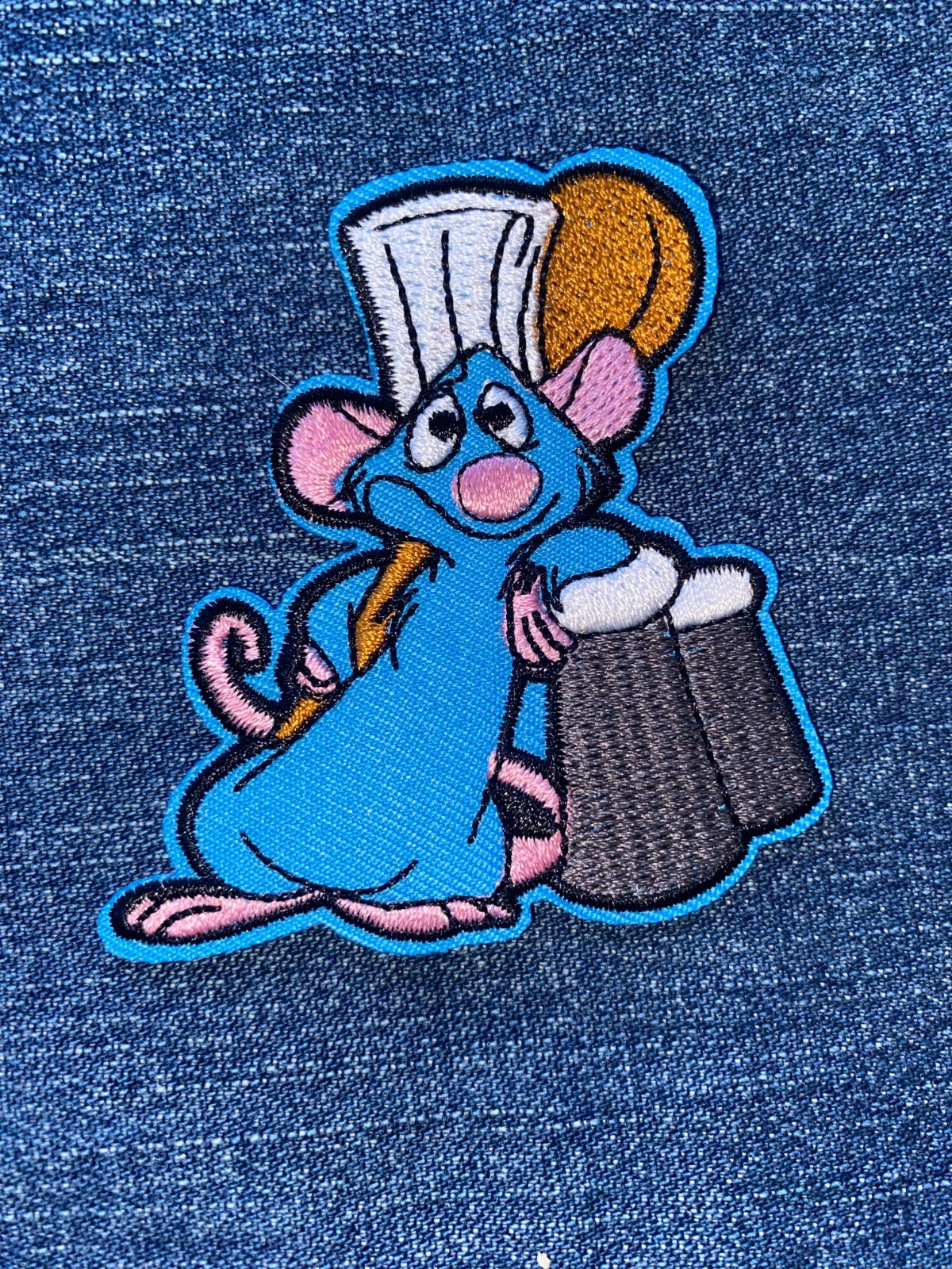 RATATOUILLE REMY Embroidery Iron On Patch NEW Blue