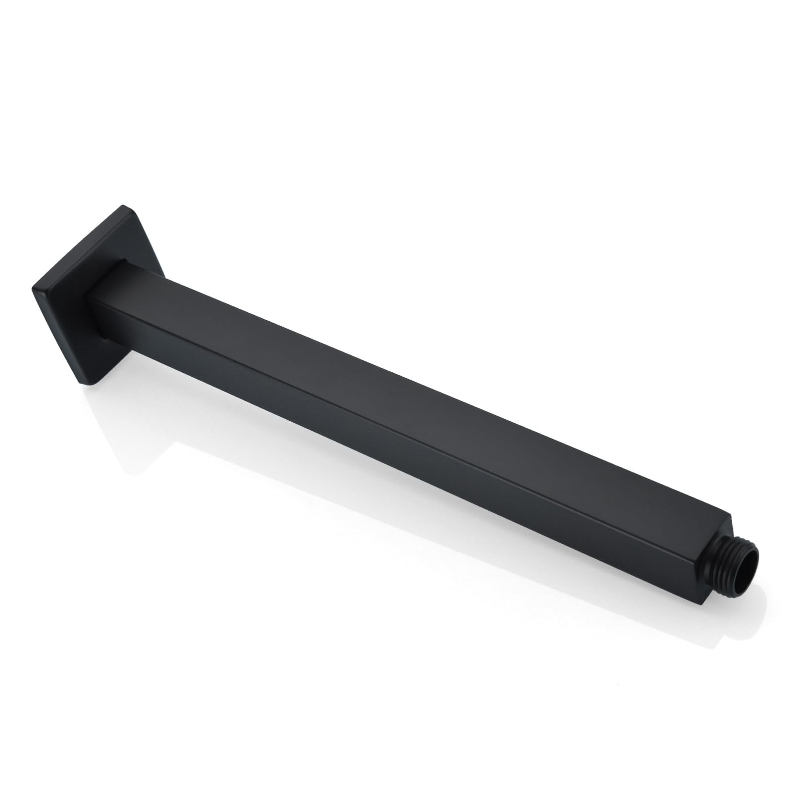 Square 12 Inch Ceiling Mounted Shower Arm With Flange, Straight Rain Shower H