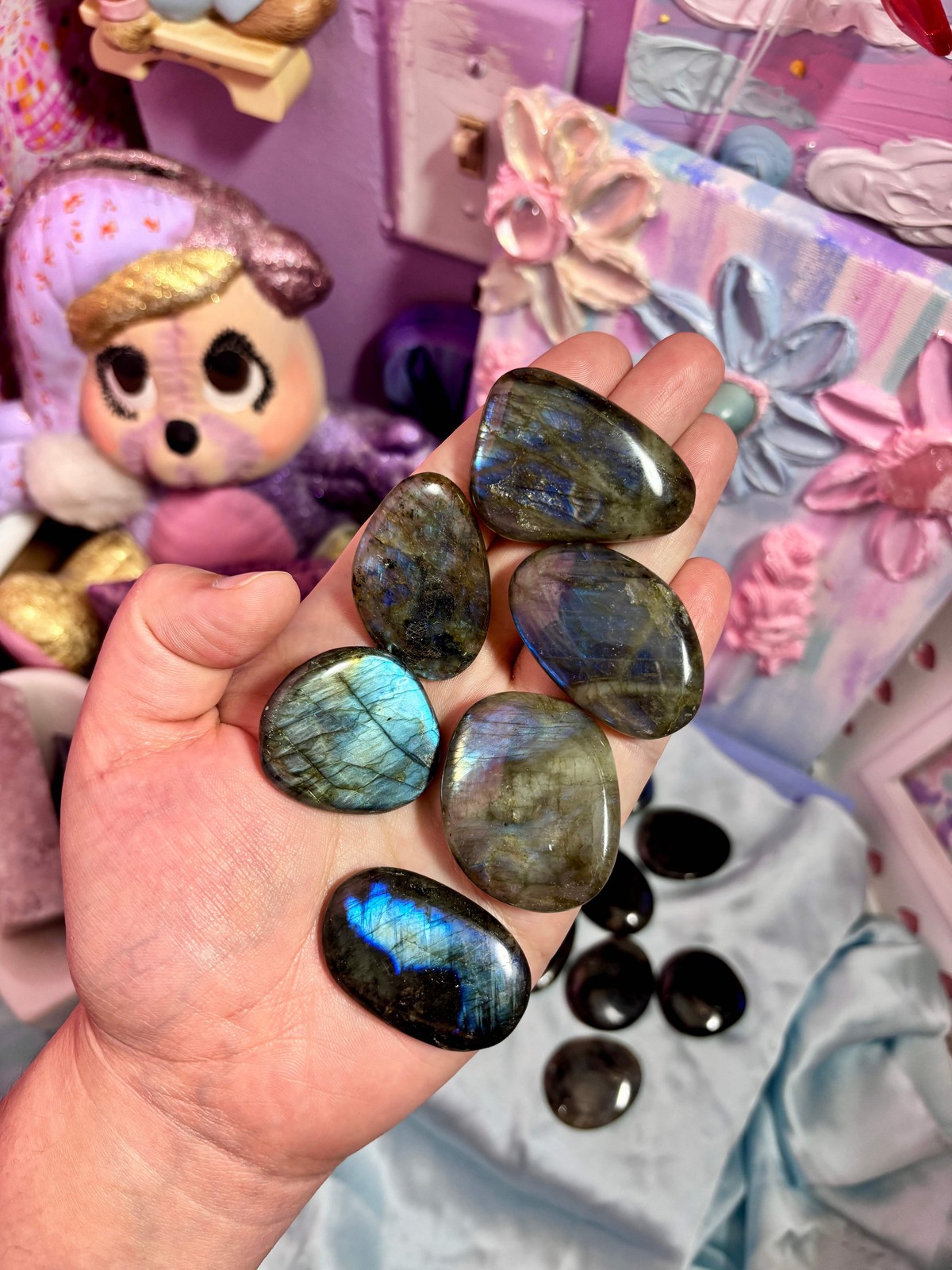 Labradorite Flat Palms (Intuitively Selected)