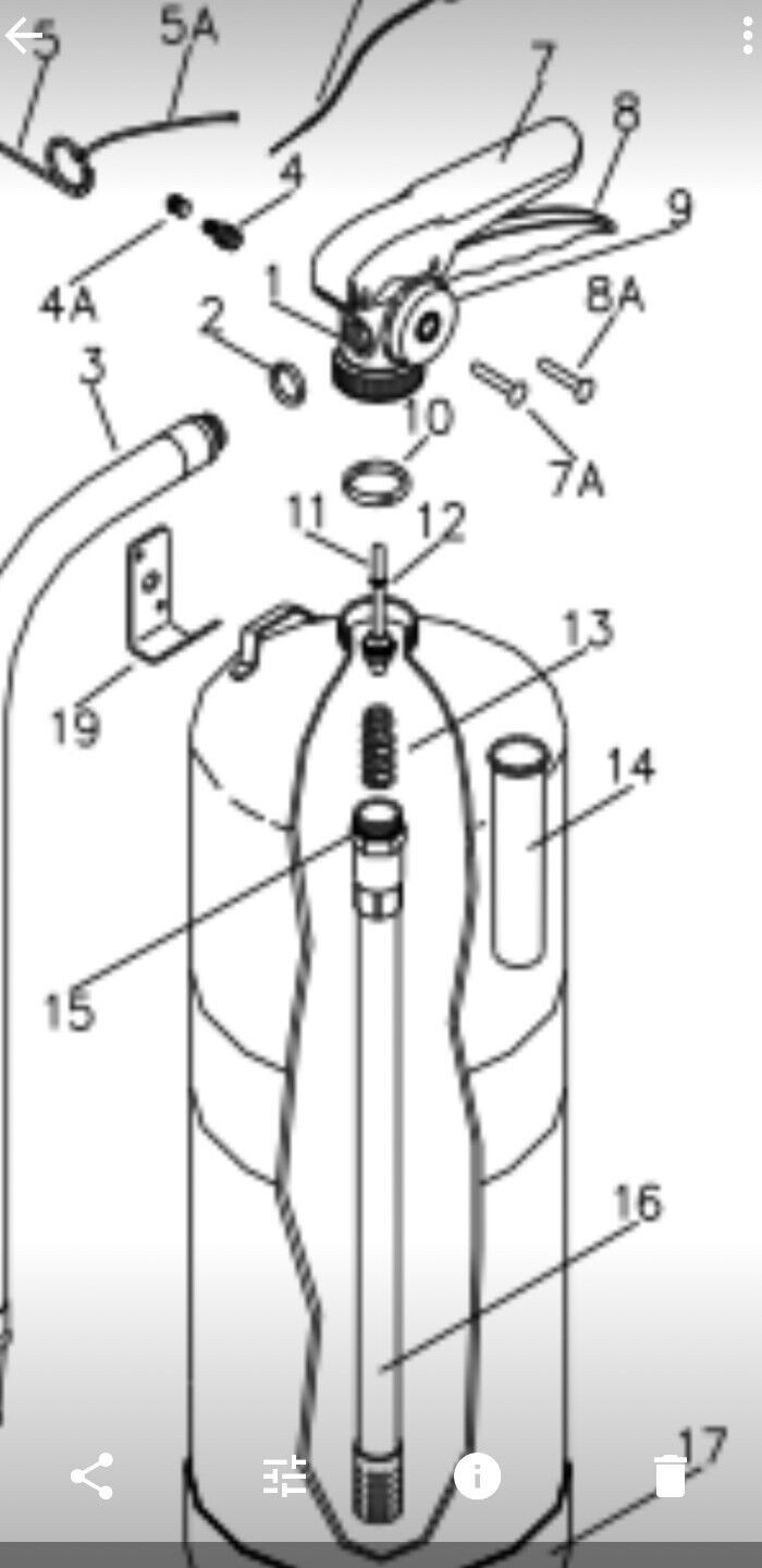 ✅🔥🧯1-O.E.M. AMEREX 240 WATER PRESSURE FIRE EXTINGUISHER VALVE STEM🚒