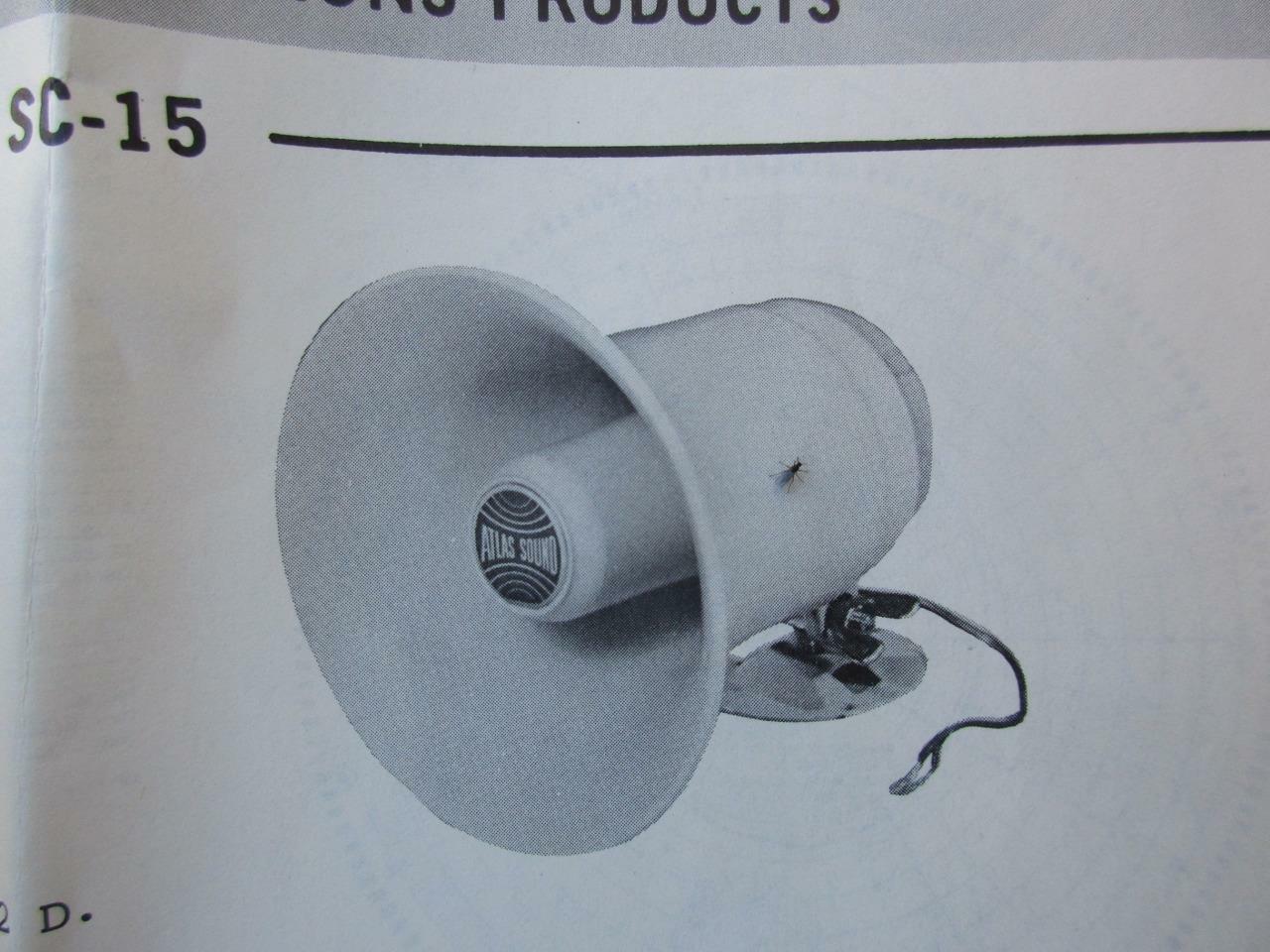 SC-15 Atlas Sound 15 Watt Compact HORN Loundspeaker 8 Ohm Indoor/Outdoor Beige