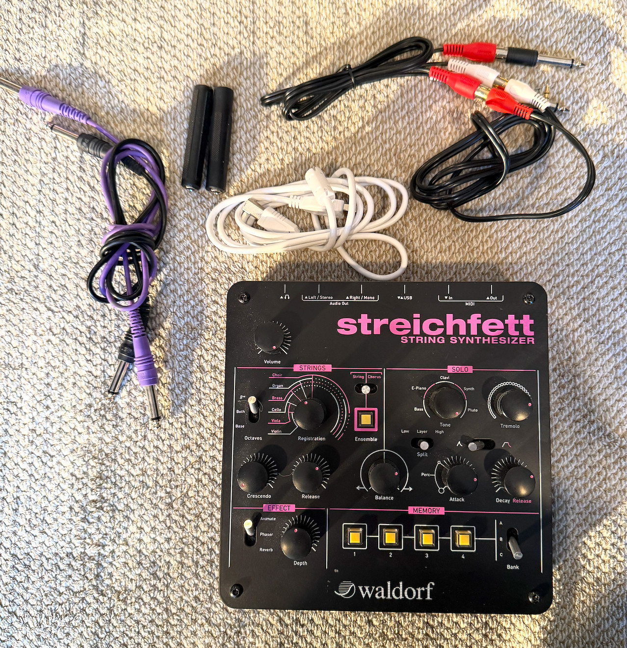 WALDORF STREICHFETT STRING SYNTHESIZER MODULE MINT + EXTRAS