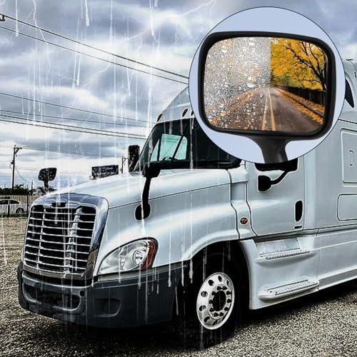 Hood Mirror for Freightliner Cascadia 2008-2017, Front-View Driver Side Black