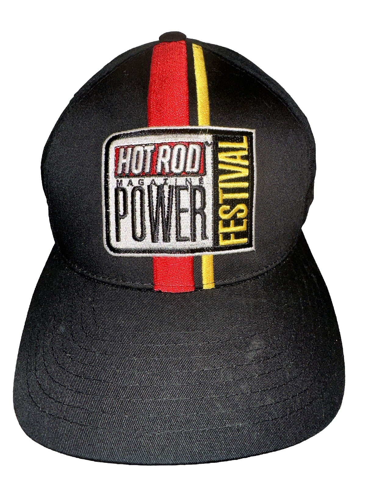 Hot Rod Magazine Power Festival Hat Cap Black Red Yellow White Snapback