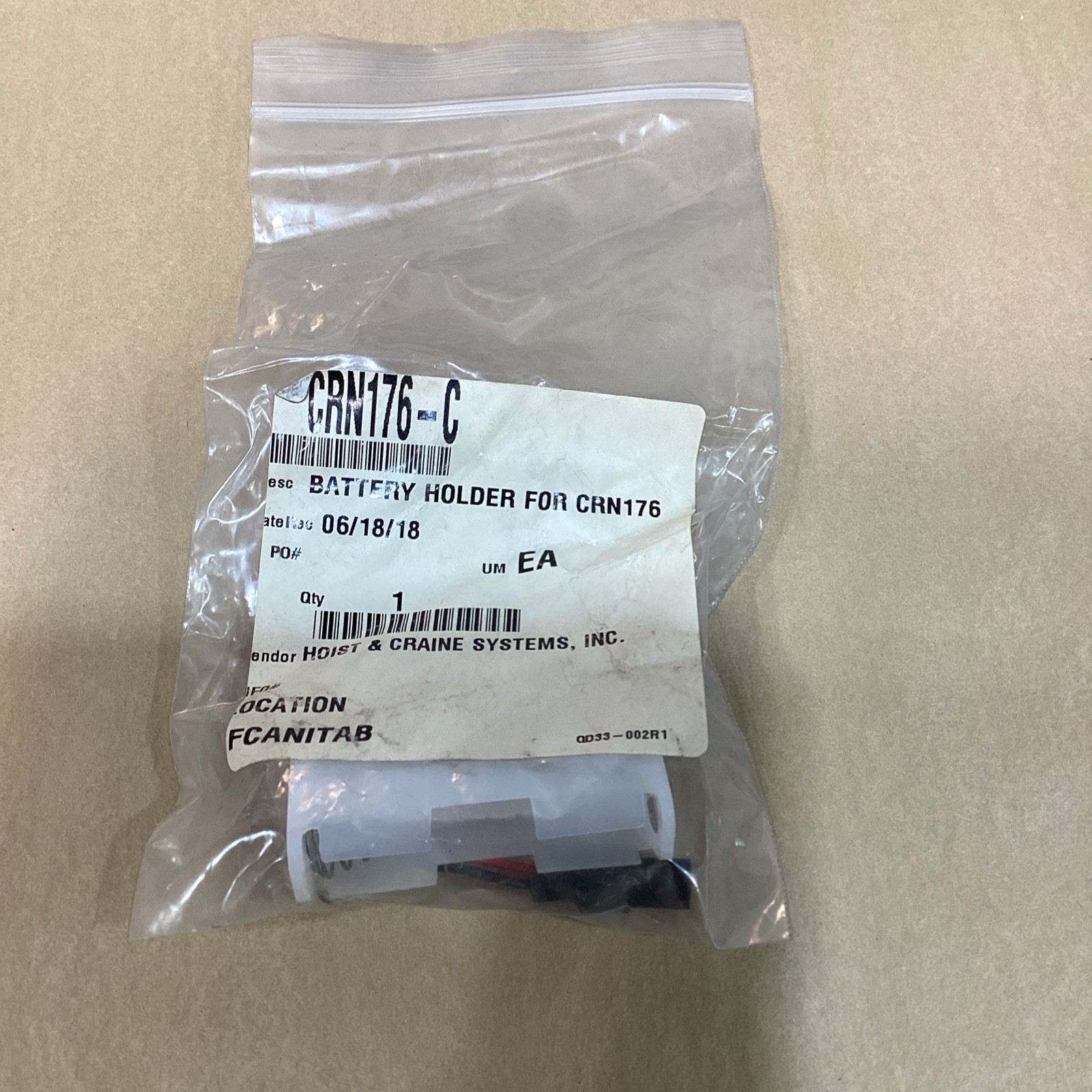 Battery holder CRN176-C