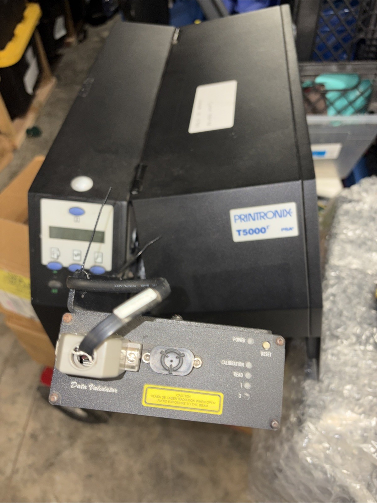 PRINTRONIX T5000 (T5204e) THERMAL BARCODE LABEL PRINTER w/ DATA VALIDATOR PV100