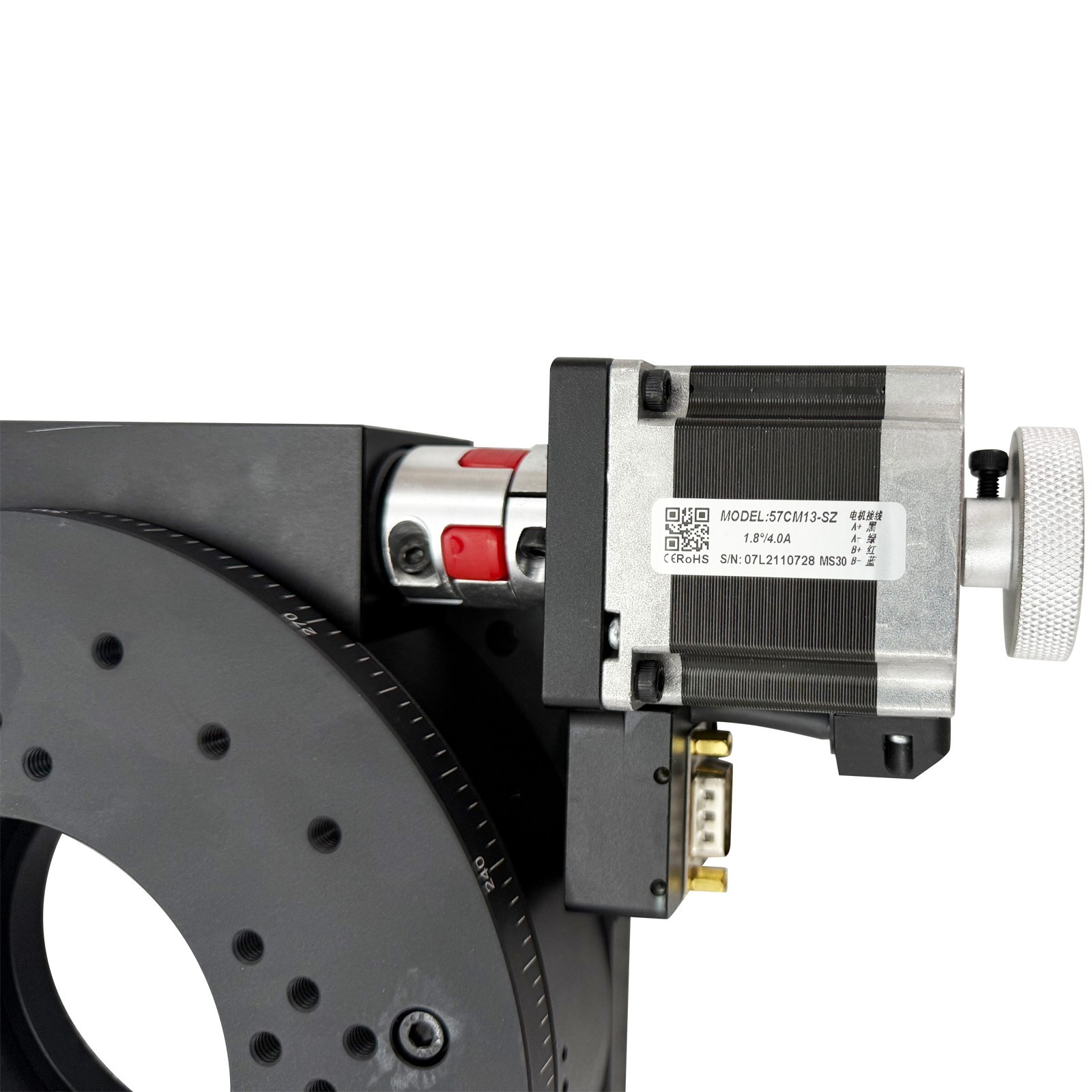 Two-Phase Stepper Driver Motorized Precision Rotary Table Worm Gear Drive