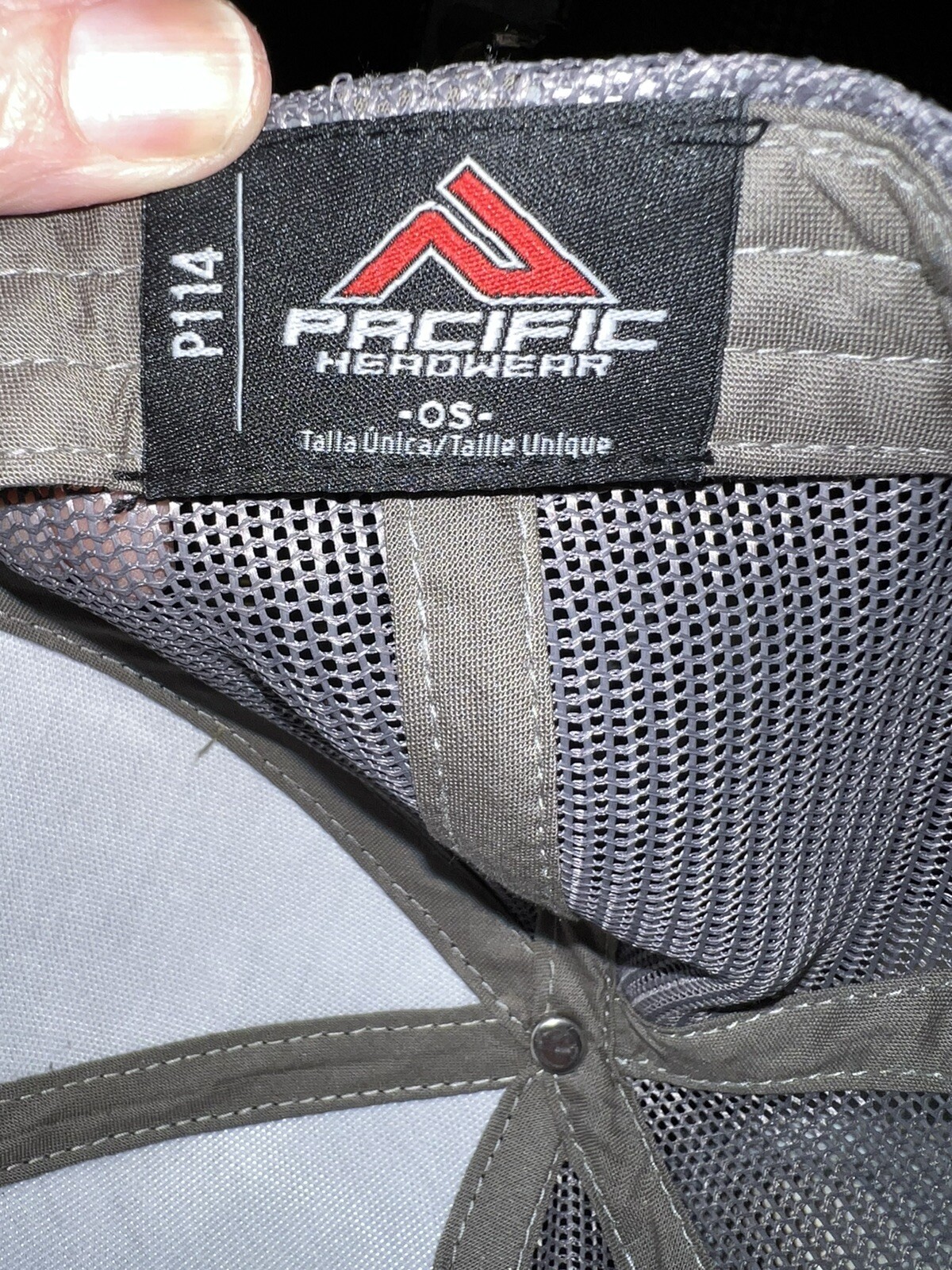 Trucker Hat Black Fabric Gray Mesh Eagle Eye Trucking Lines LLC snapback EUC Adj
